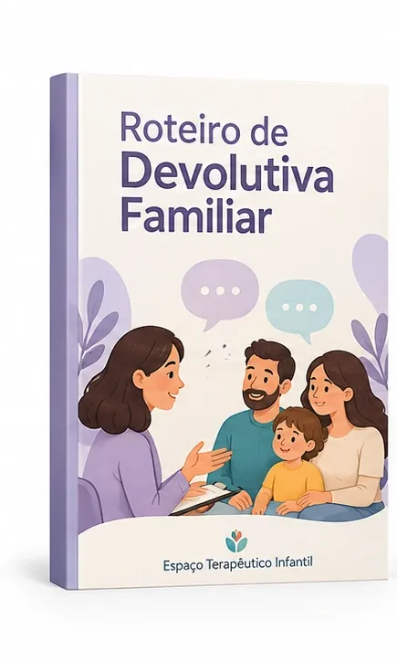 Mockup ilustrativo do PDF Roteiro de Devolutiva Familiar